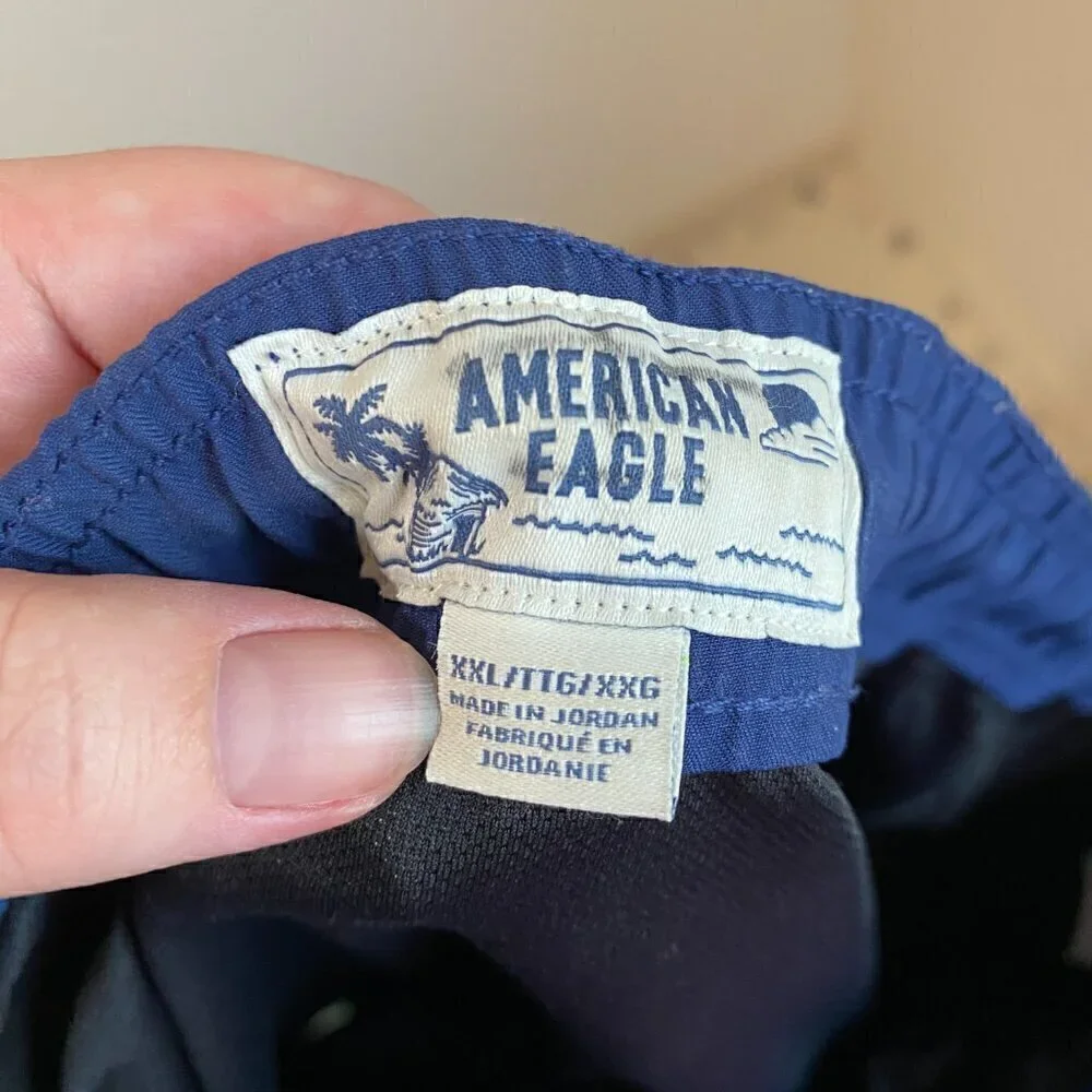 American Eagle Men's XXL Palm Tropical Print Swim Trunks